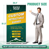 Custom Retractable Banner Stand with Your Business Logo - Eagle Peak®