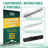 Custom Retractable Banner Stand with Your Business Logo - Eagle Peak®