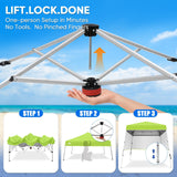 Day Tripper 8x8 Aluminum Super-Lightweight Slant Leg Pop Up Canopy with 3 Removable Walls - Eagle Peak®