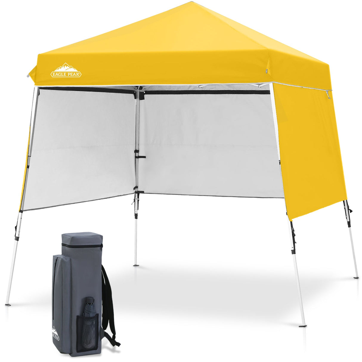 Day Tripper 8x8 Aluminum Super-Lightweight Slant Leg Pop Up Canopy with 3 Removable Walls - Eagle Peak®