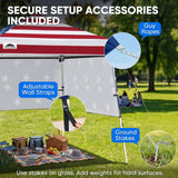 Day Tripper 8x8 Aluminum Super-Lightweight Slant Leg Pop Up Canopy with 3 Removable Walls - Eagle Peak®