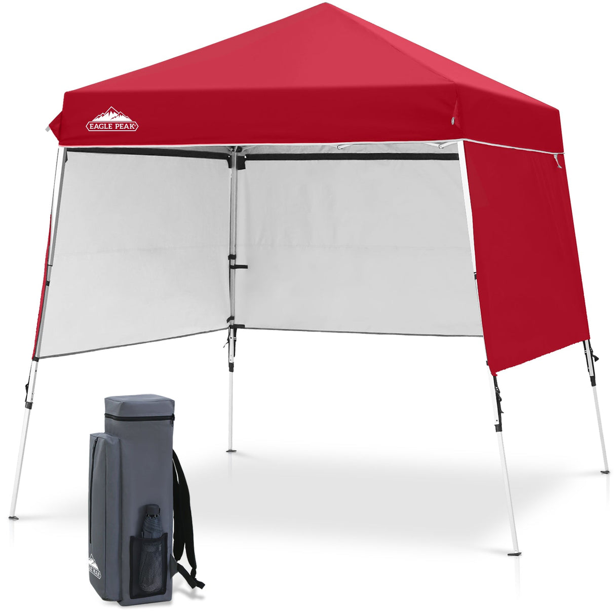 Day Tripper 8x8 Aluminum Super-Lightweight Slant Leg Pop Up Canopy with 3 Removable Walls - Eagle Peak®