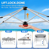 Day Tripper 8x8 Aluminum Super-Lightweight Slant Leg Pop Up Canopy with 3 Removable Walls - Eagle Peak®