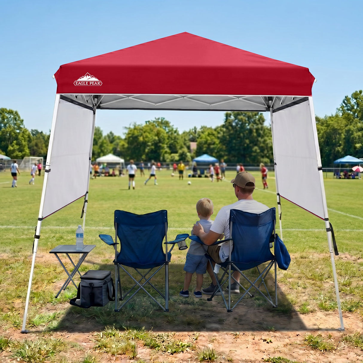 Day Tripper 8x8 Aluminum Super-Lightweight Slant Leg Pop Up Canopy with 3 Removable Walls - Eagle Peak®