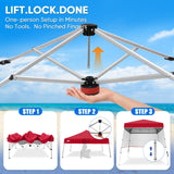 Day Tripper 8x8 Aluminum Super-Lightweight Slant Leg Pop Up Canopy with 3 Removable Walls - Eagle Peak®