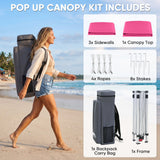 Day Tripper 8x8 Aluminum Super-Lightweight Slant Leg Pop Up Canopy with 3 Removable Walls - Eagle Peak®