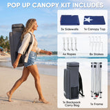 Day Tripper 8x8 Aluminum Super-Lightweight Slant Leg Pop Up Canopy with 3 Removable Walls - Eagle Peak®