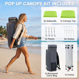 Day Tripper 8x8 Aluminum Super-Lightweight Slant Leg Pop Up Canopy with 3 Removable Walls - Eagle Peak®