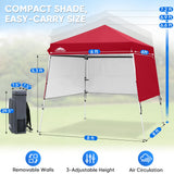 Day Tripper 8x8 Aluminum Super-Lightweight Slant Leg Pop Up Canopy with 3 Removable Walls - Eagle Peak®