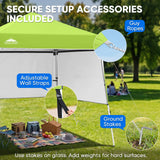 Day Tripper 8x8 Aluminum Super-Lightweight Slant Leg Pop Up Canopy with 3 Removable Walls - Eagle Peak®