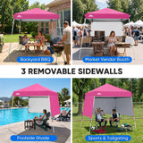 Day Tripper 8x8 Aluminum Super-Lightweight Slant Leg Pop Up Canopy with 3 Removable Walls - Eagle Peak®