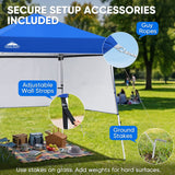 Day Tripper 8x8 Aluminum Super-Lightweight Slant Leg Pop Up Canopy with 3 Removable Walls - Eagle Peak®