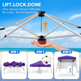 Day Tripper 8x8 Aluminum Super-Lightweight Slant Leg Pop Up Canopy with 3 Removable Walls - Eagle Peak®