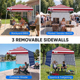 Day Tripper 8x8 Aluminum Super-Lightweight Slant Leg Pop Up Canopy with 3 Removable Walls - Eagle Peak®