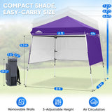 Day Tripper 8x8 Aluminum Super-Lightweight Slant Leg Pop Up Canopy with 3 Removable Walls - Eagle Peak®