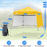 Day Tripper 8x8 Aluminum Super-Lightweight Slant Leg Pop Up Canopy with 3 Removable Walls - Eagle Peak®