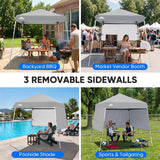 Day Tripper 8x8 Aluminum Super-Lightweight Slant Leg Pop Up Canopy with 3 Removable Walls - Eagle Peak®