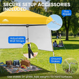 Day Tripper 8x8 Aluminum Super-Lightweight Slant Leg Pop Up Canopy with 3 Removable Walls - Eagle Peak®
