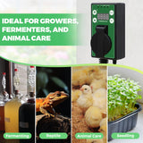 Digital Heat Mat Thermostat Controller, 40–108 ºF, 1/2 Pack - Eagle Peak®
