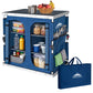 Double Camping Folding Table with Storage Organizer and Side Pockets - Eagle Peak®