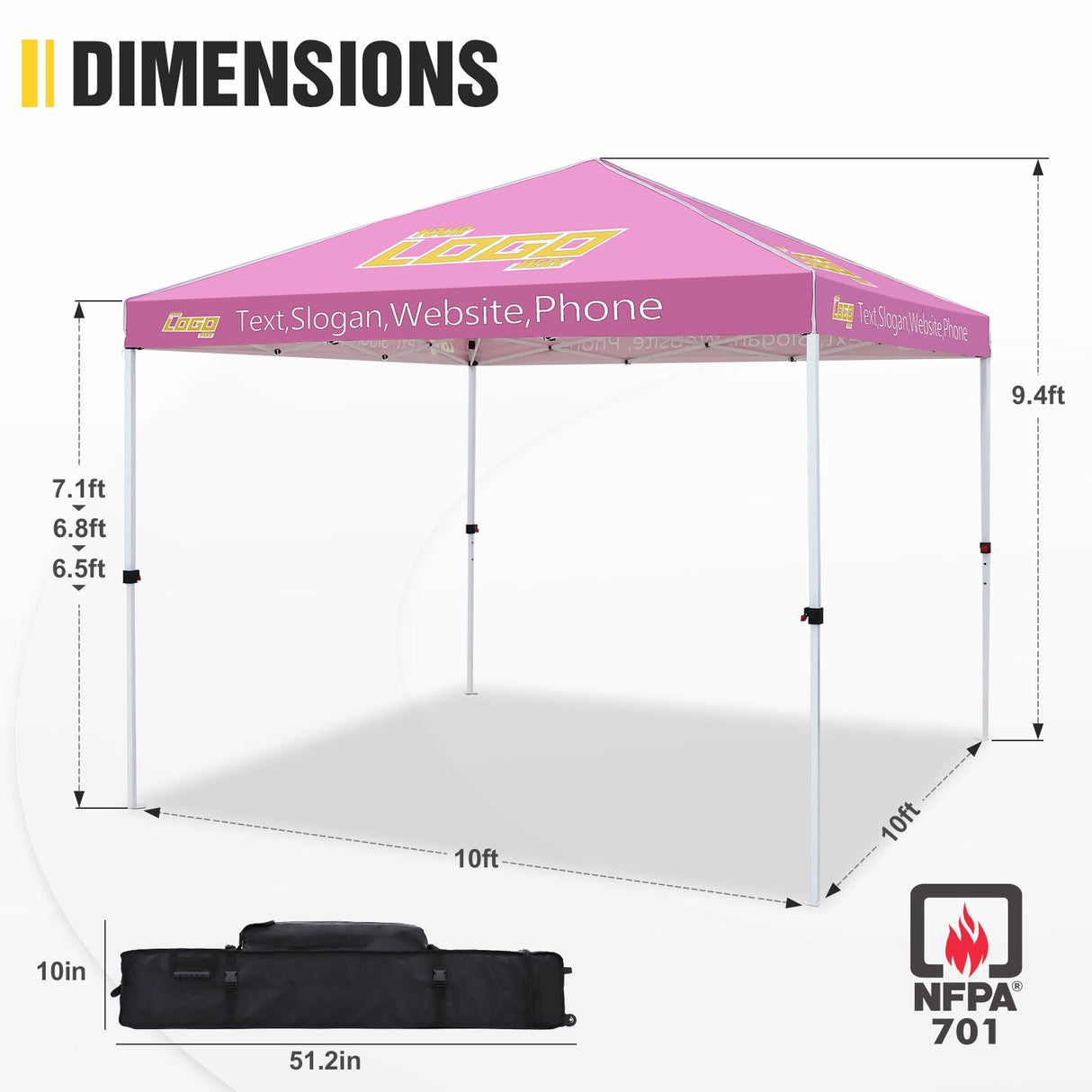 E100 Custom Printed Canopy - Eagle Peak Custom Canopy Tent