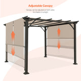 Eagle Peak 10Ftx10Ft Metal Pergola with Polyester Top - Eagle Peak Canopy and Outdoor Products