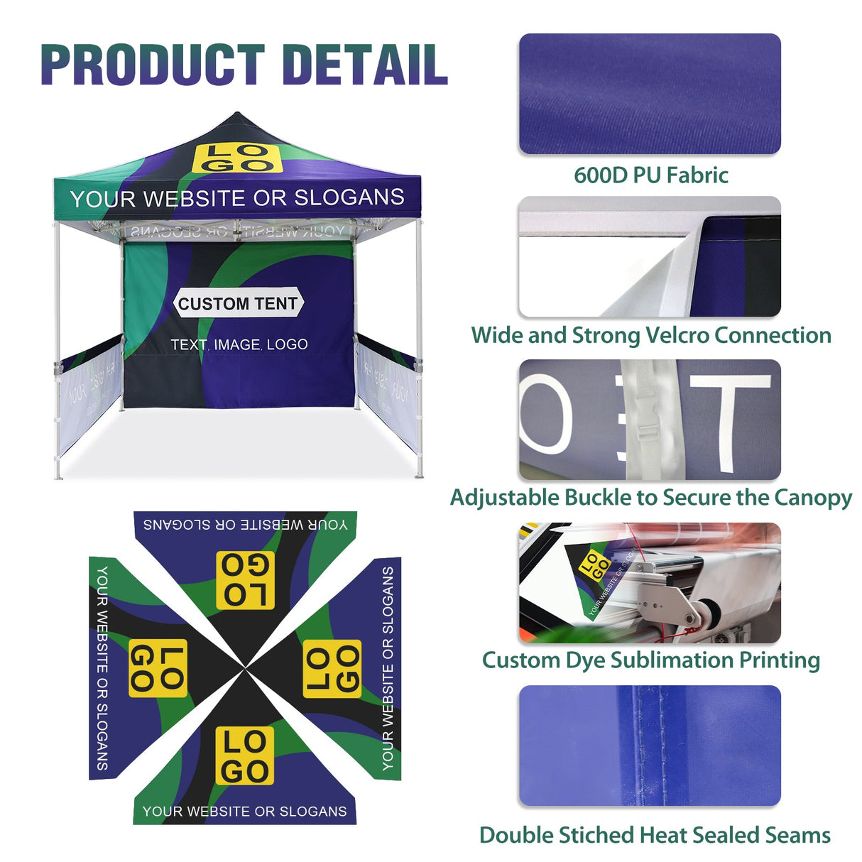 EAGLE PEAK 10x10 HD100V2 Steel Hex Leg Heavy Duty Custom Commercial Canopy - CLICK TO CONFIGURE - Package Prices Start at $599.99 - Eagle Peak Canopy and Outdoor Products