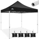 EAGLE PEAK 10x10 Heavy Duty Pop up Commercial Canopy Tent Instant Sun Shelter with Roller Bag, 4 Sandbags, Red / White / Blue / Black - Eagle Peak Canopy and Outdoor Products