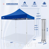 EAGLE PEAK 10x10 Heavy Duty Pop up Commercial Canopy Tent Instant Sun Shelter with Roller Bag, 4 Sandbags, Red / White / Blue / Black - Eagle Peak Canopy and Outdoor Products