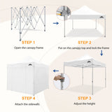 EAGLE PEAK 10x10 Heavy Duty Pop up Commercial Canopy with Removable Sidewalls,4 Sandbags - Eagle Peak Canopy and Outdoor Products