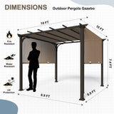 EAGLE PEAK 10x10 Metal Pergola with Textilene Top - Eagle Peak Canopy and Outdoor Products