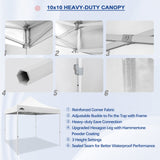 EAGLE PEAK 10x10 New Heavy Duty Pop up Commercial Canopy Tent with Roller Bag and 4 Sandbags - Eagle Peak Canopy and Outdoor Products