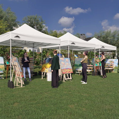 EAGLE PEAK 10x10 New Heavy Duty Pop up Commercial Canopy Tent with Roller Bag and 4 Sandbags - Eagle Peak Canopy and Outdoor Products