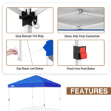 EAGLE PEAK 10x10 Outdoor Pop up Straight Leg Canopy with Wheeled Carry Bag, 100 Square Feet of Shade - Eagle Peak Canopy and Outdoor Products