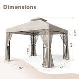 EAGLE PEAK 10x10 Patio Gazebo with Screen Walls and Corner Shelves - Eagle Peak Canopy and Outdoor Products