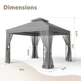 EAGLE PEAK 10x10 Patio Gazebo with Screen Walls and Corner Shelves - Eagle Peak Canopy and Outdoor Products