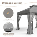 EAGLE PEAK 10x10 Patio Gazebo with Screen Walls and Corner Shelves - Eagle Peak Canopy and Outdoor Products