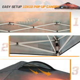 EAGLE PEAK 10x10 Pop Up Canopy, Instant Outdoor Canopy Tent, Straight Leg Pop Up Tent for Parties, Camping, The Beach and More, 100 Square Feet of Shade, Horror Skull - Eagle Peak Canopy and Outdoor Products