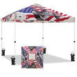 EAGLE PEAK 10x10 Pop Up Canopy, Straight Leg Pop Up Tent, 100 Square Feet of Shade, Motorcycle Skull - Eagle Peak Custom Canopy & Greenhouse