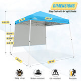 EAGLE PEAK 10x10 Pop Up Canopy Tent with Wall Panel, 10x10 Base 8x8 Top - Eagle Peak Canopy and Outdoor Products