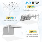 EAGLE PEAK 10x10 Pop Up Canopy Tent with Wall Panel, 10x10 Base 8x8 Top - Eagle Peak Canopy and Outdoor Products