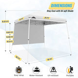 EAGLE PEAK 10x10 Pop Up Canopy Tent with Wall Panel, 10x10 Base 8x8 Top - Eagle Peak Canopy and Outdoor Products