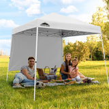 EAGLE PEAK 10x10 Pop Up Canopy Tent with Wall Panel, 10x10 Base 8x8 Top - Eagle Peak Canopy and Outdoor Products