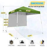 EAGLE PEAK 10x10 Pop Up Canopy Tent with Wall Panel, 10x10 Base 8x8 Top - Eagle Peak Canopy and Outdoor Products