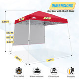 EAGLE PEAK 10x10 Pop Up Canopy Tent with Wall Panel, 10x10 Base 8x8 Top - Eagle Peak Canopy and Outdoor Products