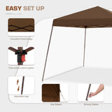 EAGLE PEAK 10x10 Slant Leg Easy Setup Pop Up Canopy Tent with Mosquito Netting 64 sqft of Shade - Eagle Peak Canopy and Outdoor Products