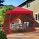 EAGLE PEAK 10x10 Slant Leg Easy Setup Pop Up Canopy Tent with Mosquito Netting 64 sqft of Shade - Eagle Peak Canopy and Outdoor Products