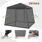 EAGLE PEAK 10x10 Slant Leg Easy Setup Pop Up Canopy Tent with Mosquito Netting 64 sqft of Shade - Eagle Peak Canopy and Outdoor Products