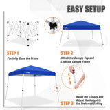 EAGLE PEAK 10x10 Slant Leg Up Canopy 8x8 Top 10x10 Base with Wheeled Carry Bag - Eagle Peak Canopy and Outdoor Products