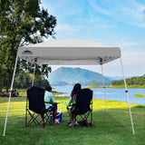 EAGLE PEAK 10x10 Slant Leg Up Canopy 8x8 Top 10x10 Base with Wheeled Carry Bag - Eagle Peak Canopy and Outdoor Products